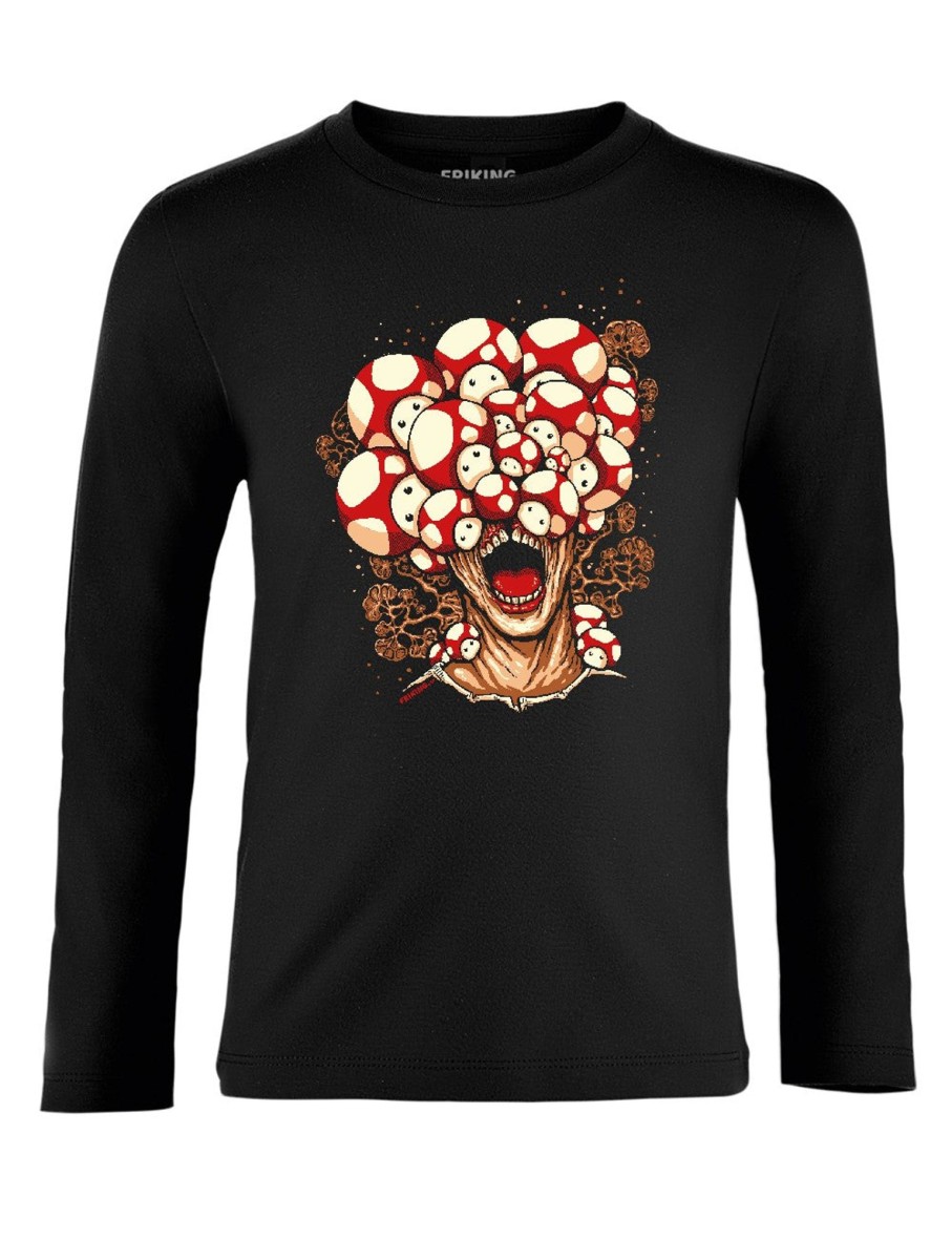 Friking Fungus Face - 657 | Camisetas Manga Larga Nino