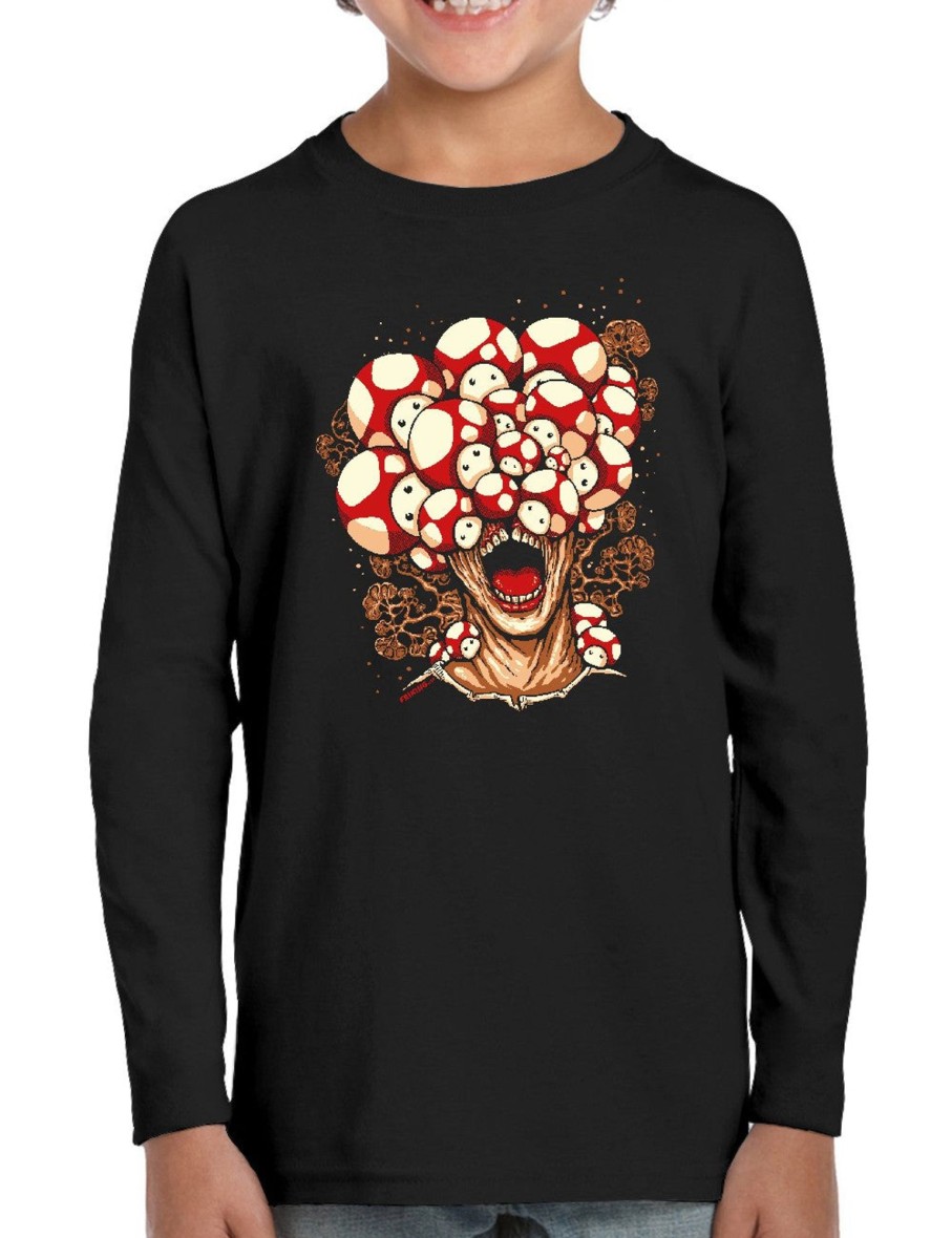 Friking Fungus Face - 657 | Camisetas Manga Larga Nino