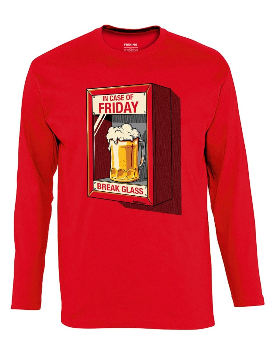 Friking In Case Of Friday - 688 | Camisetas Manga Larga Hombre