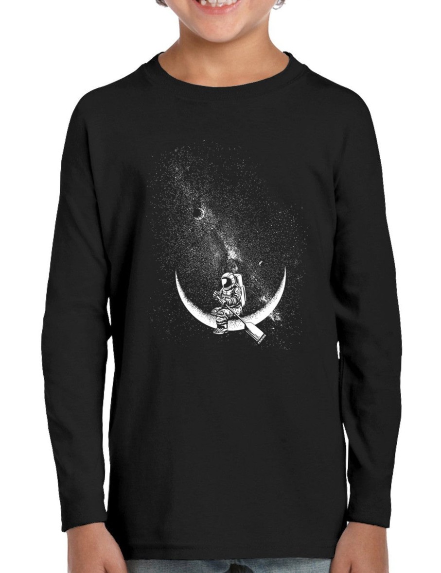 Friking Kayaking Moon - 395 | Camisetas Manga Larga Nino