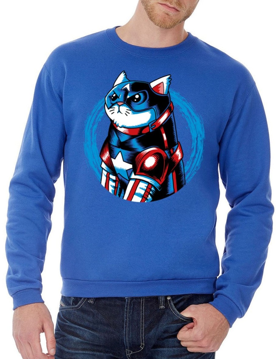 Friking Cat America - 381 | Sudaderas Sin Capucha Uni