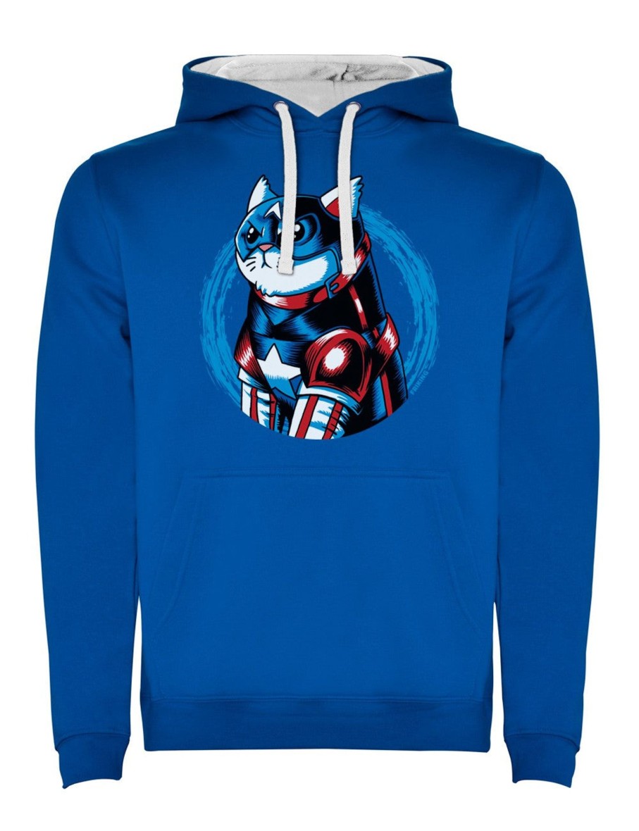 Friking Cat America - 381 | Sudaderas Con Capucha Uni