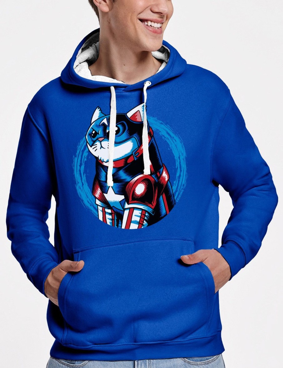 Friking Cat America - 381 | Sudaderas Con Capucha Uni