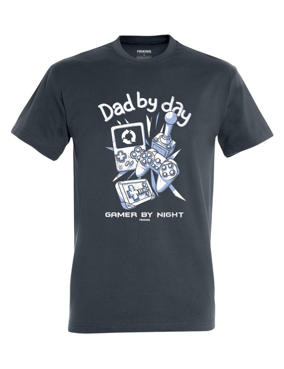 Friking Daddy By Day Gamer By Night - D 345 | Camisetas Hombre