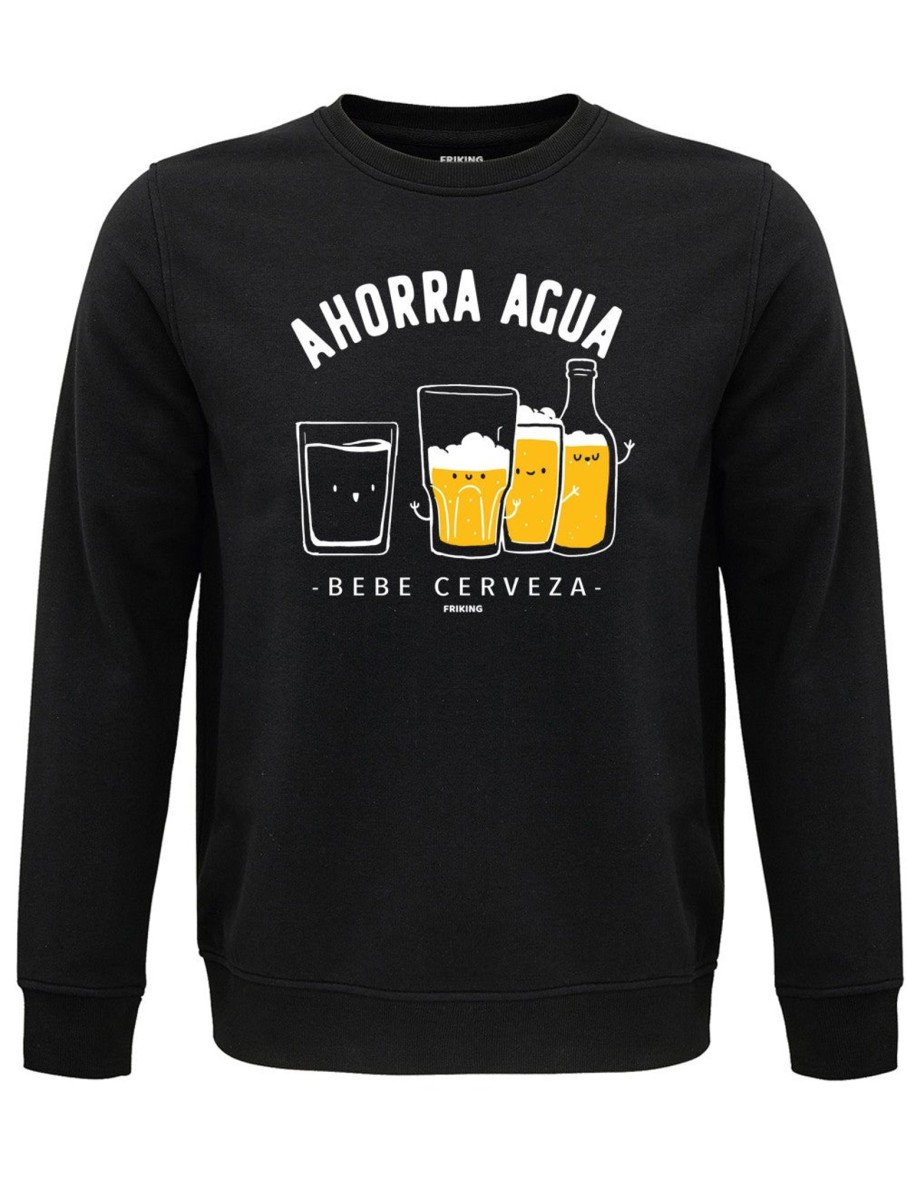 Friking Ahorra Agua - 343 | Sudaderas Sin Capucha Uni