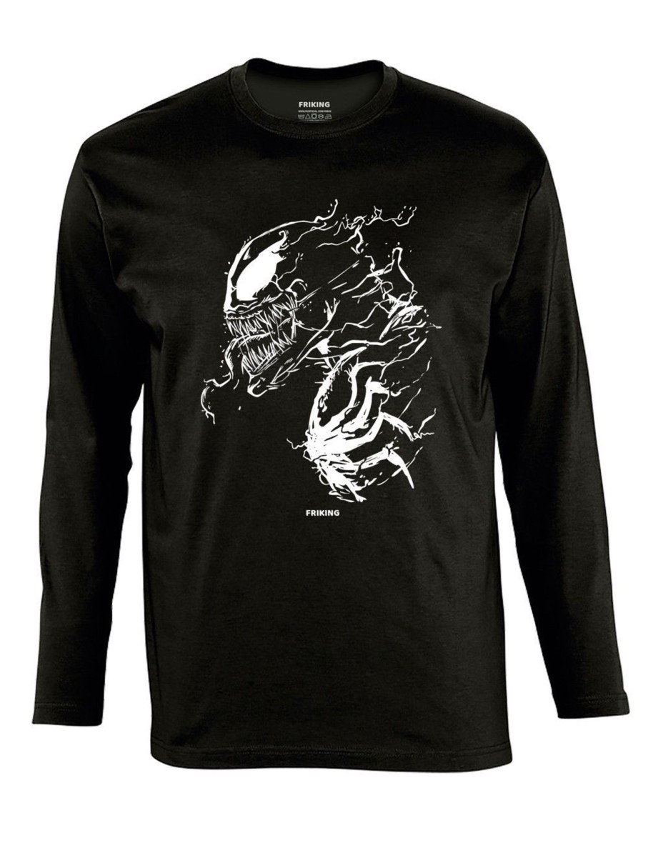 Friking Black Alien - 95 | Camisetas Manga Larga Hombre