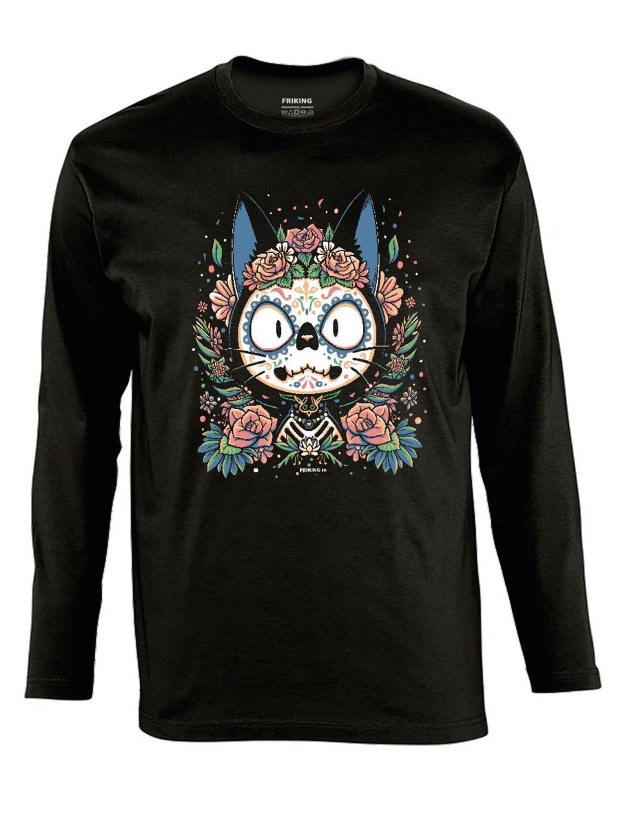 Friking Cat-Rina - 656 | Camisetas Manga Larga Hombre