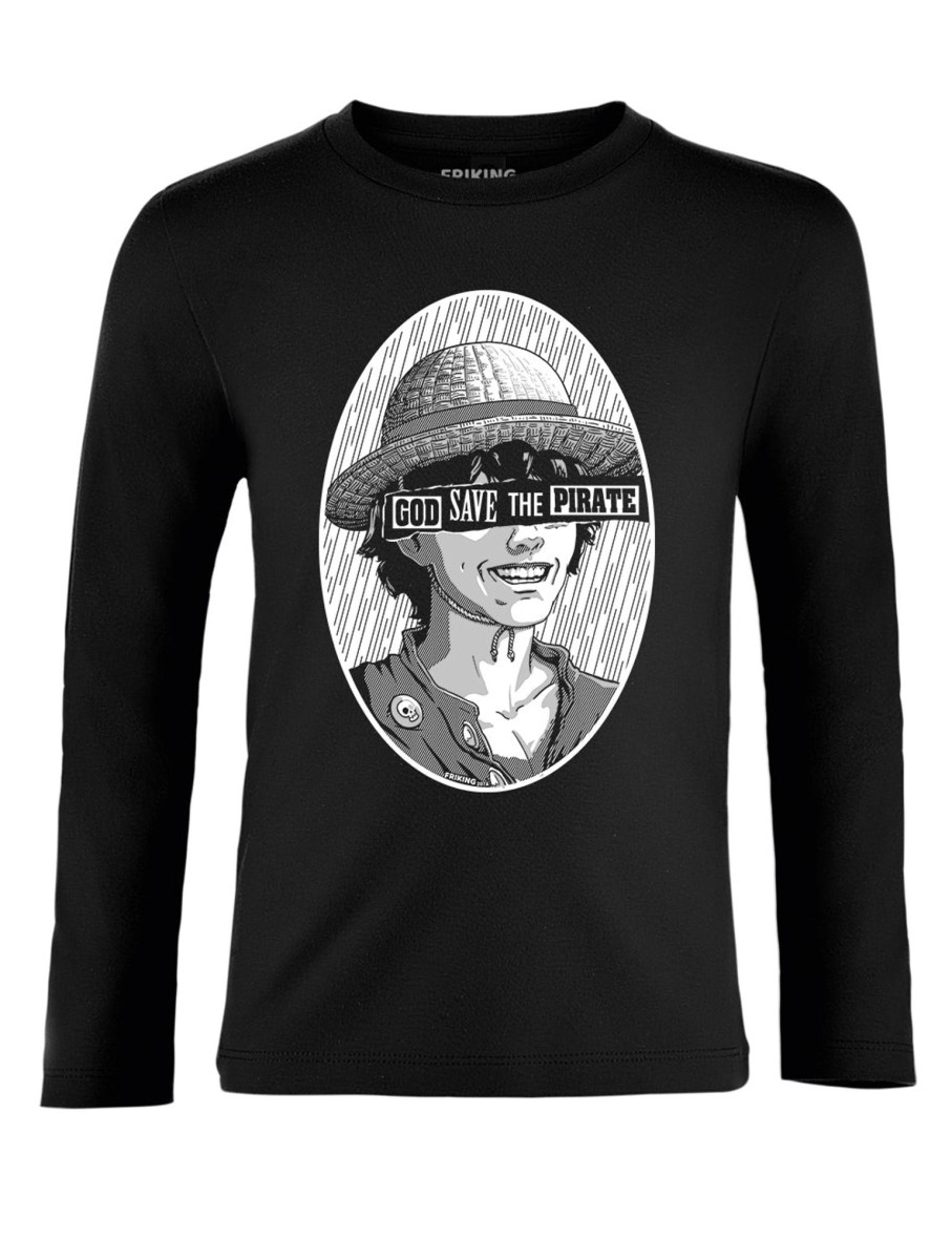 Friking God Save The Pirate - 207A | Camisetas Manga Larga Nino