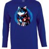 Friking Cat America - 381 | Camisetas Manga Larga Hombre