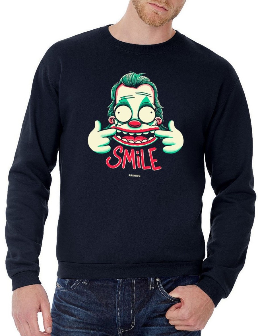 Friking Forced Smile - D 186 | Sudaderas Sin Capucha Uni