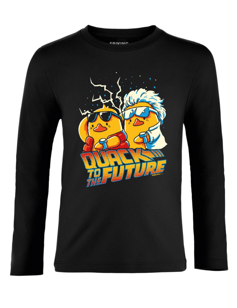 Friking Quack To The Future - 217A | Camisetas Manga Larga Nino