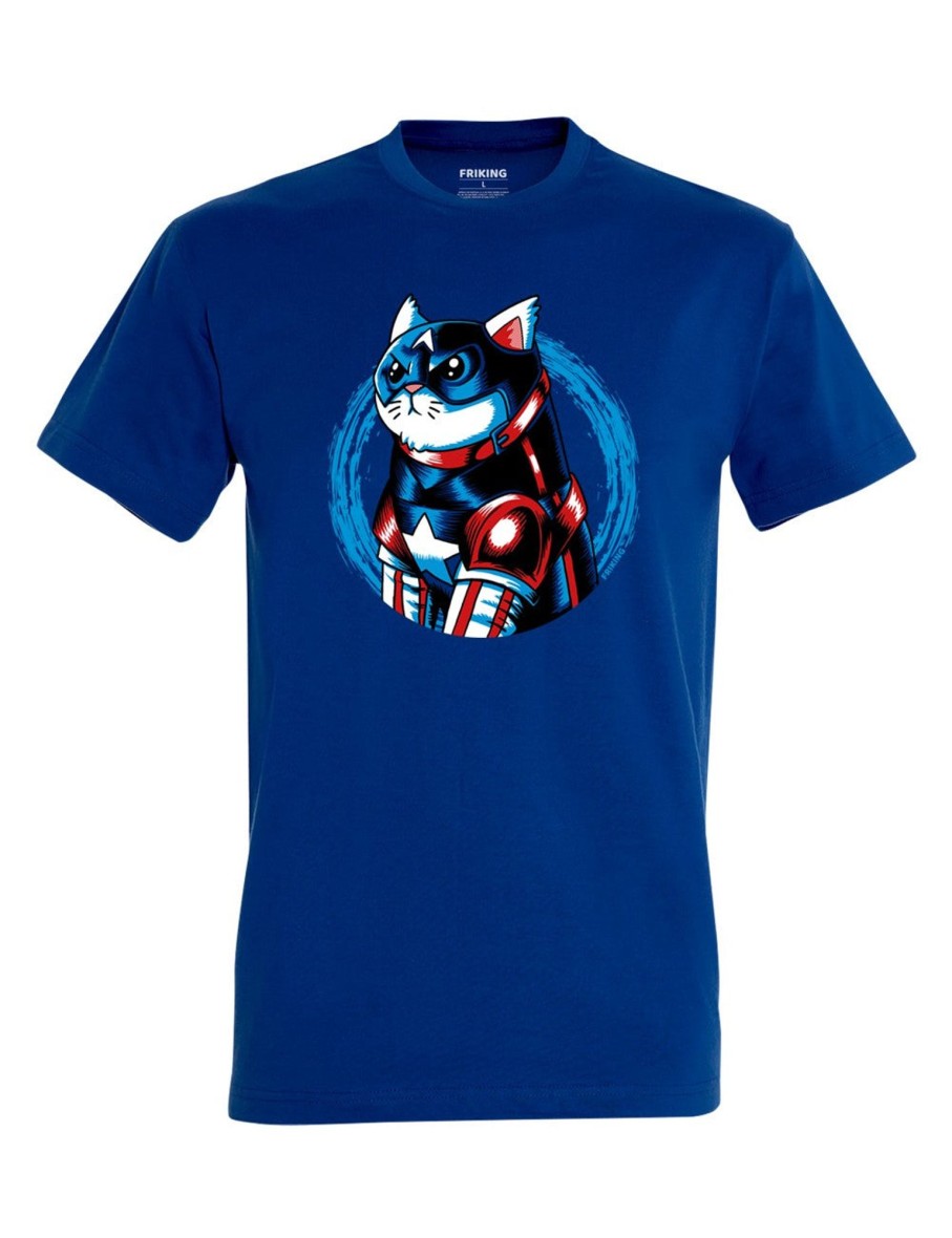 Friking Cat America - 381 | Camisetas Hombre