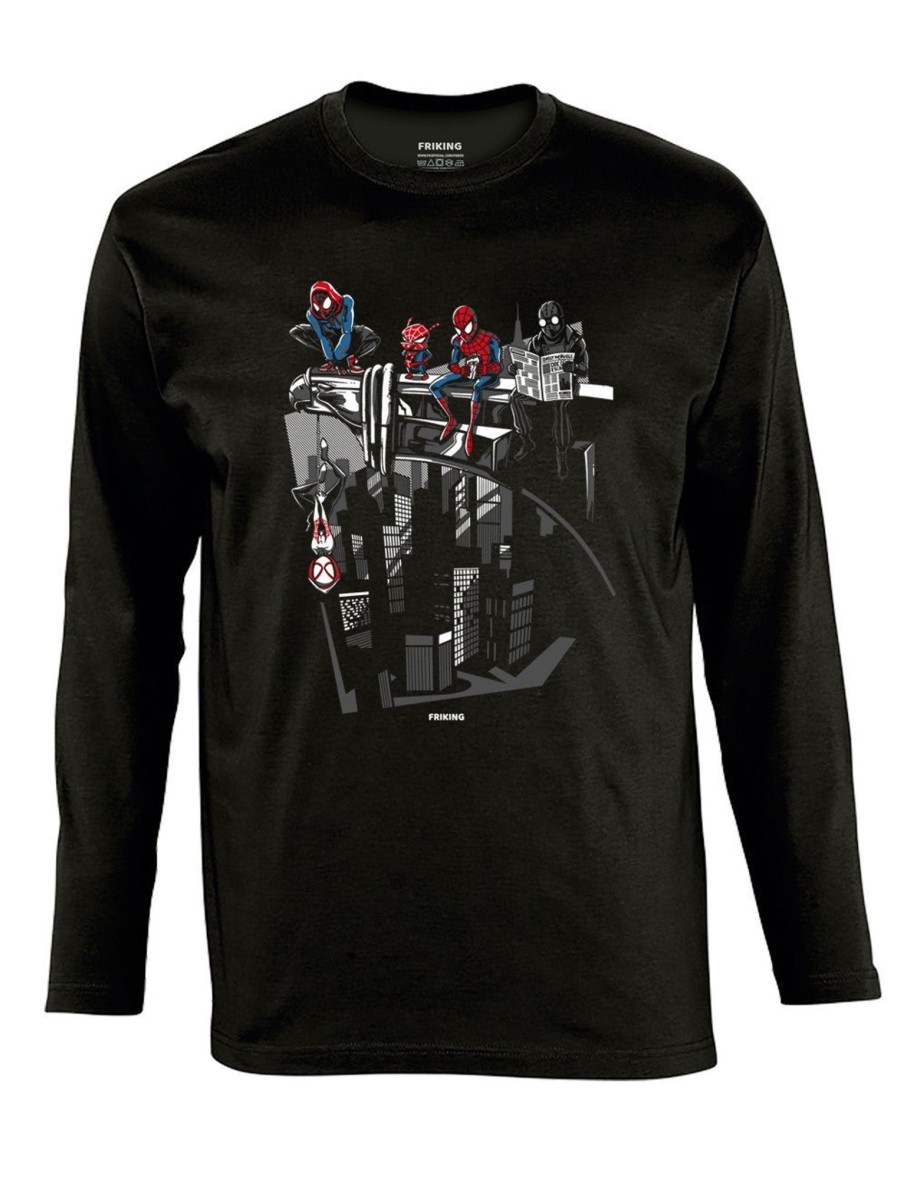 Friking Spidey Break Time - 10 | Camisetas Manga Larga Hombre