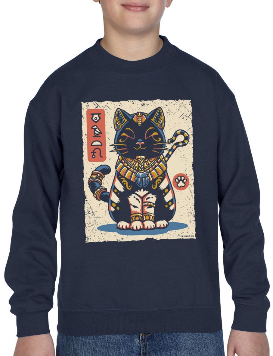 Friking Egyptian Cat - 321A | Sudaderas Sin Capucha Nino