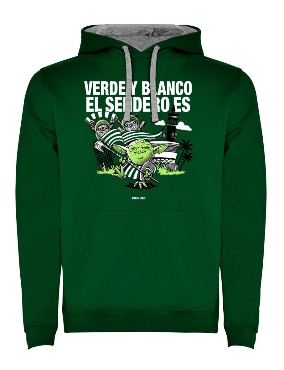 Friking Verde Y Blanco El Sendero Es - 153 | Sudaderas Con Capucha Uni