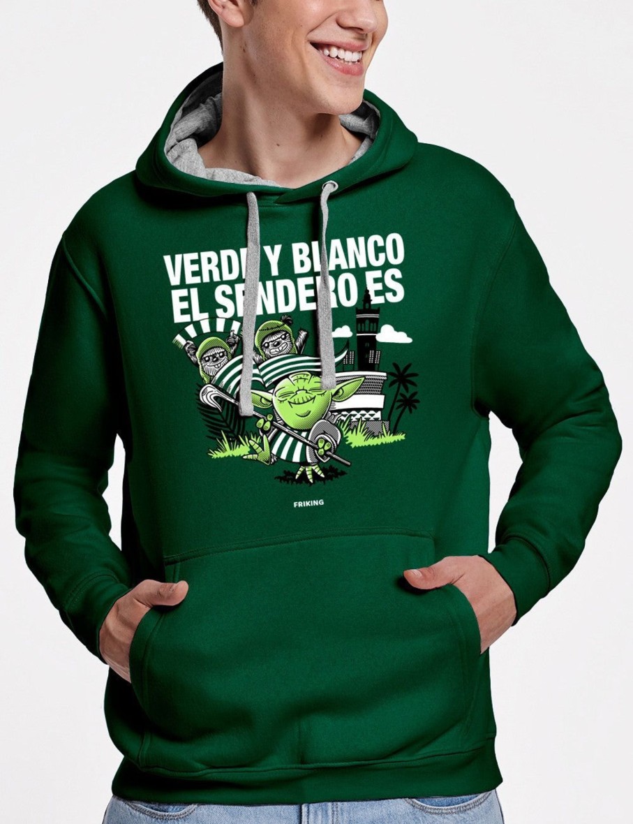 Friking Verde Y Blanco El Sendero Es - 153 | Sudaderas Con Capucha Uni