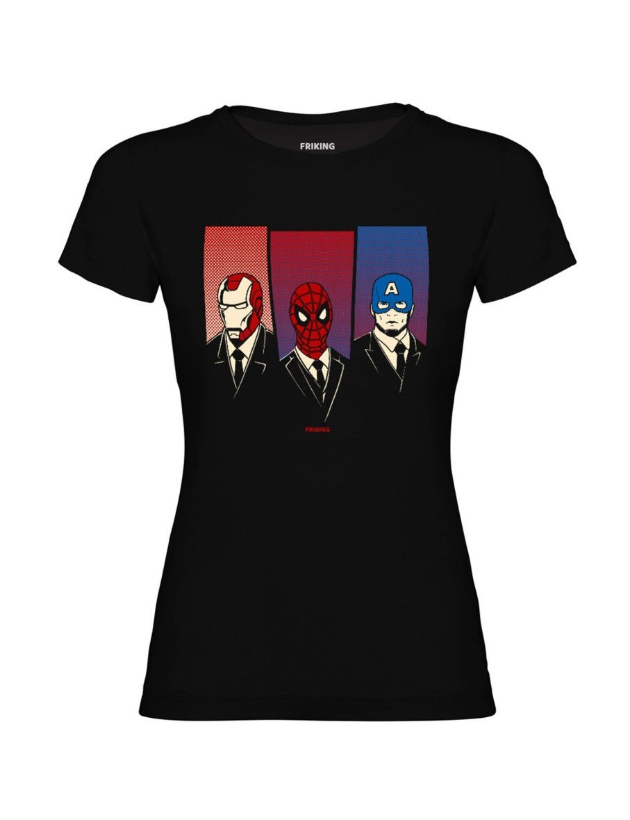 Friking Heroes In Suit - 286 | Camisetas Mujer