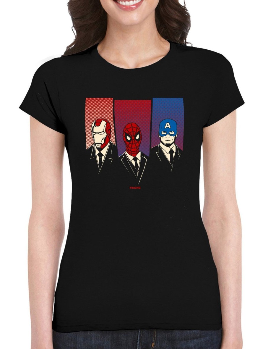 Friking Heroes In Suit - 286 | Camisetas Mujer