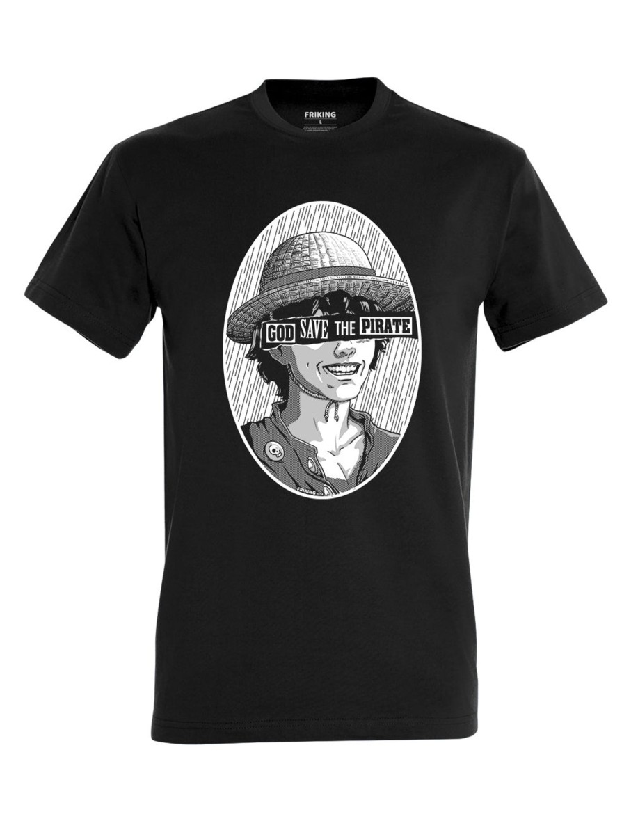 Friking God Save The Pirate | Camisetas Tallas Grandes