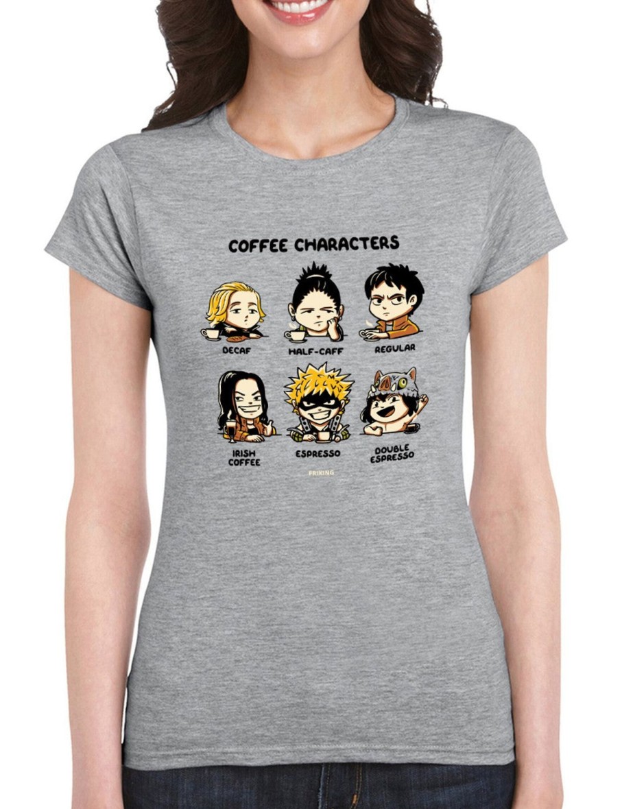 Friking Coffee Characters - 368 | Camisetas Mujer