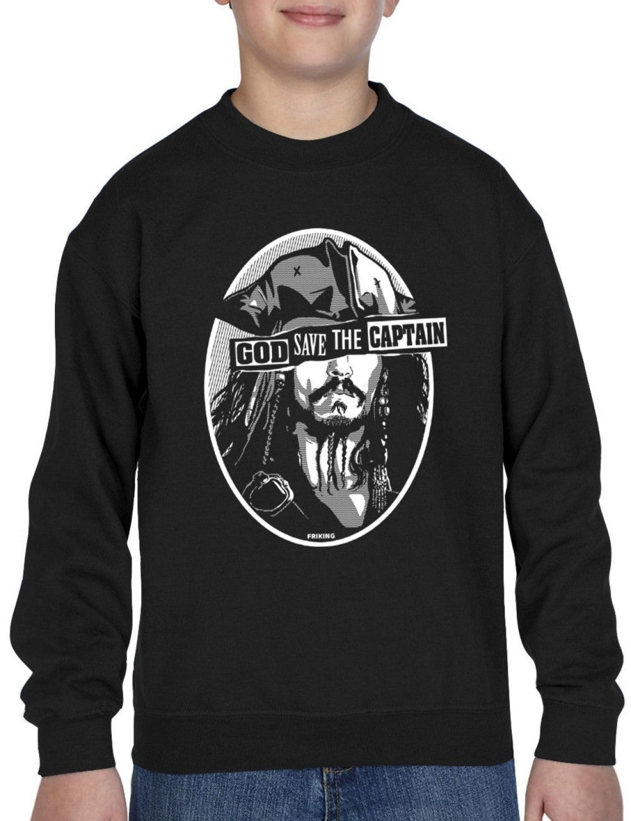 Friking God Save The Captain - 399 | Sudaderas Sin Capucha Nino