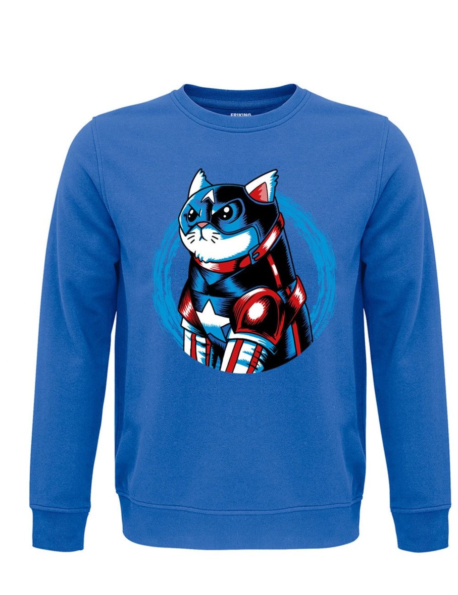 Friking Cat America - 381 | Sudaderas Sin Capucha Nino