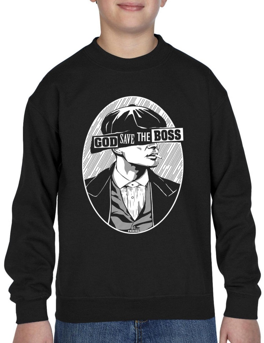 Friking God Save The Boss - 369 | Sudaderas Sin Capucha Nino