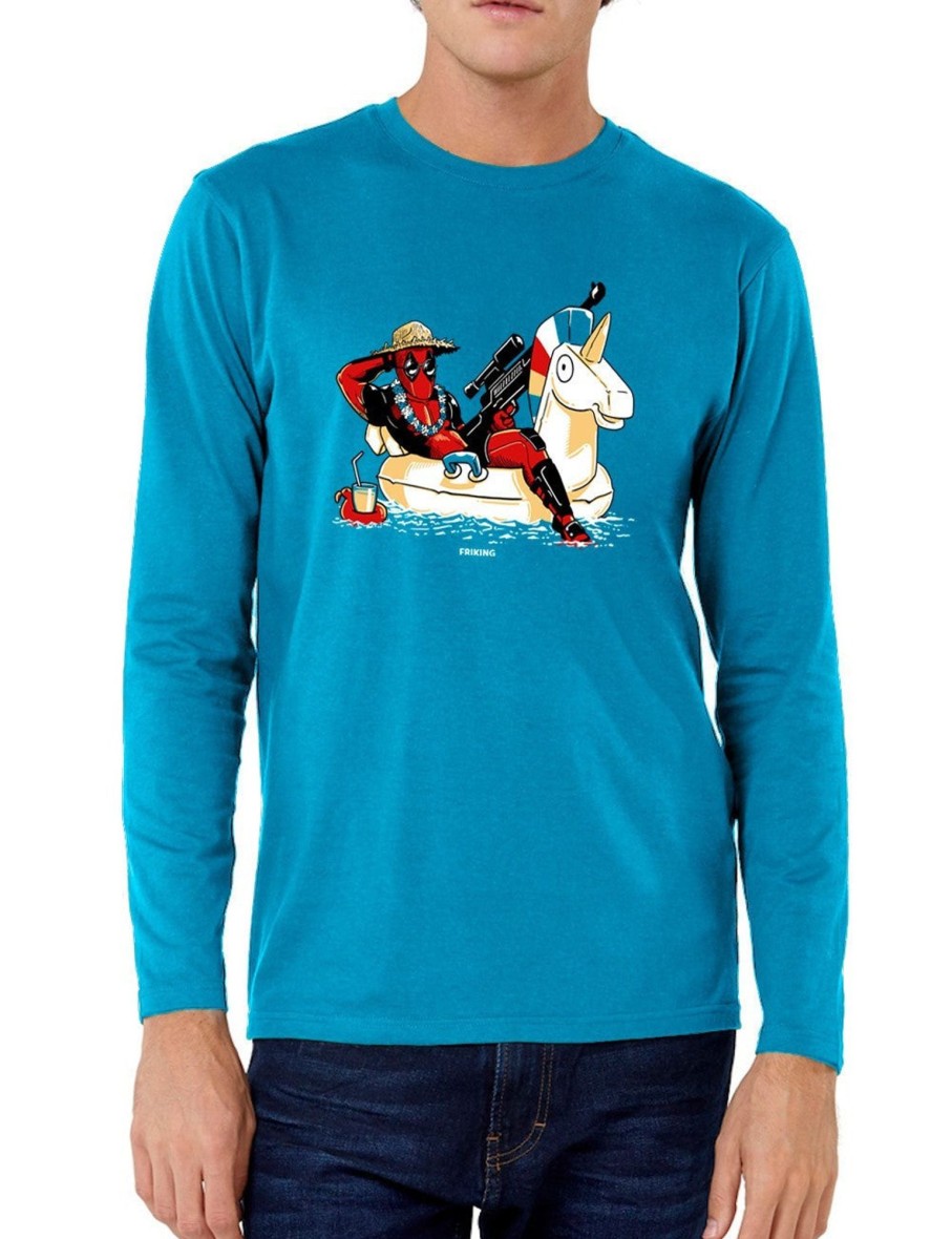 Friking Unicorn Float - 145 | Camisetas Manga Larga Hombre