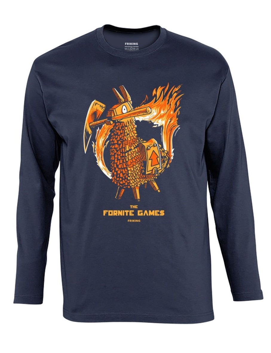 Friking The Llama'S Games - 64 | Camisetas Manga Larga Hombre