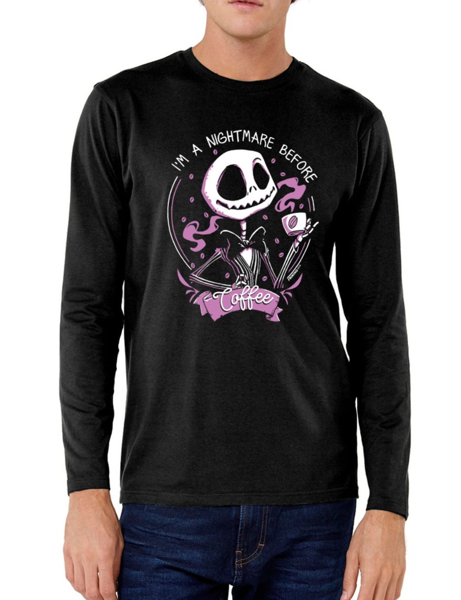 Friking I´M A Nightmare Before Coffee - 222A | Camisetas Manga Larga Hombre