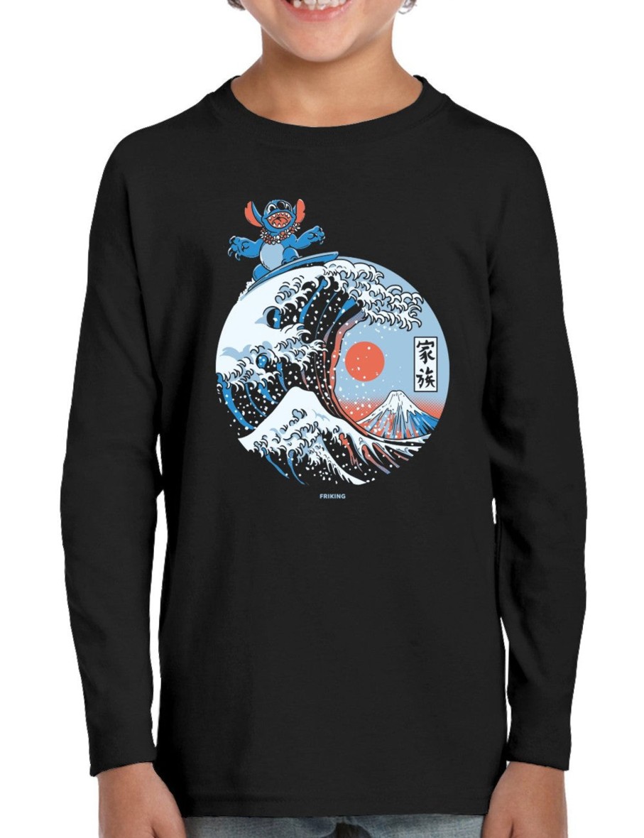 Friking Kanagawa Alien - 266 | Camisetas Manga Larga Nino