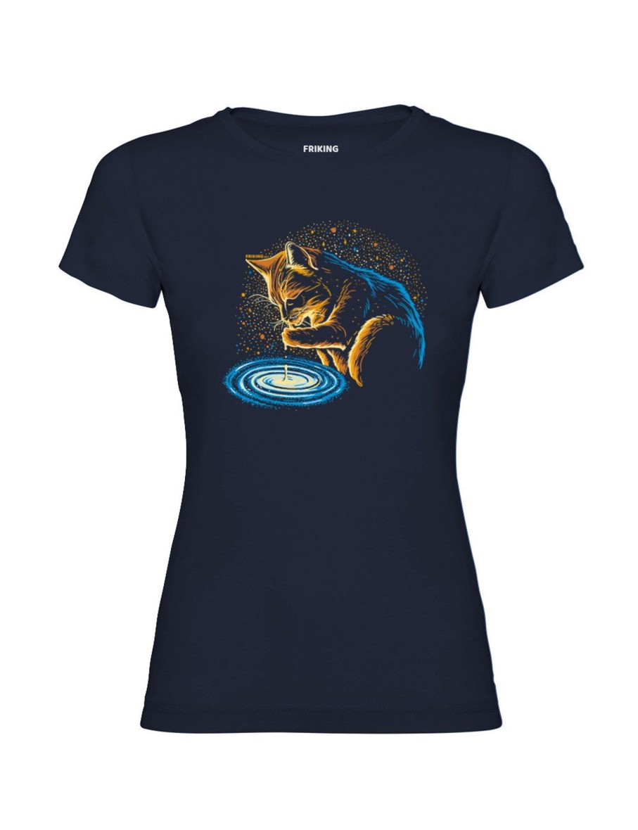 Friking Drinking Cat - 667 | Camisetas Mujer