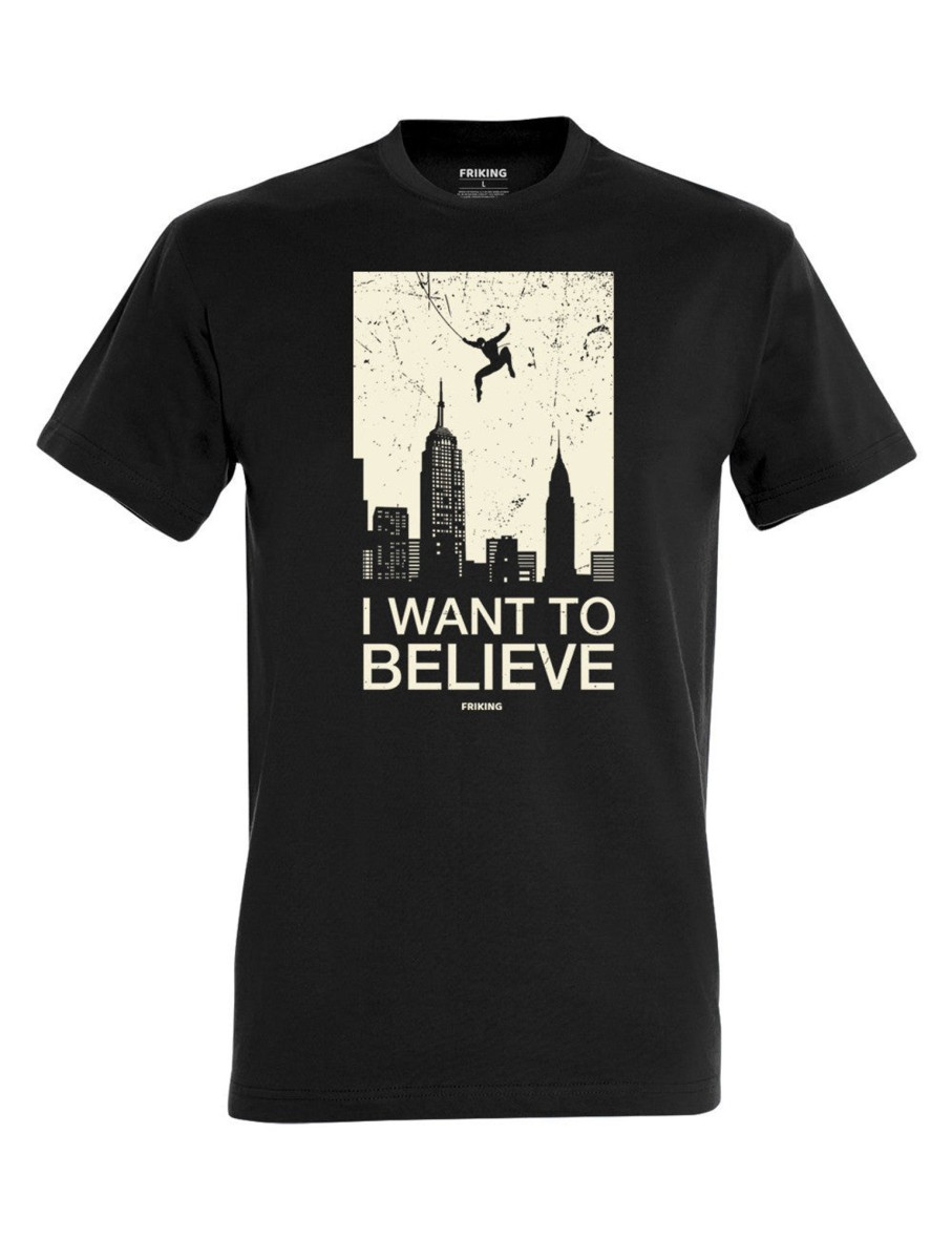 Friking I Want To Believe In Heroes | Camisetas Tallas Grandes