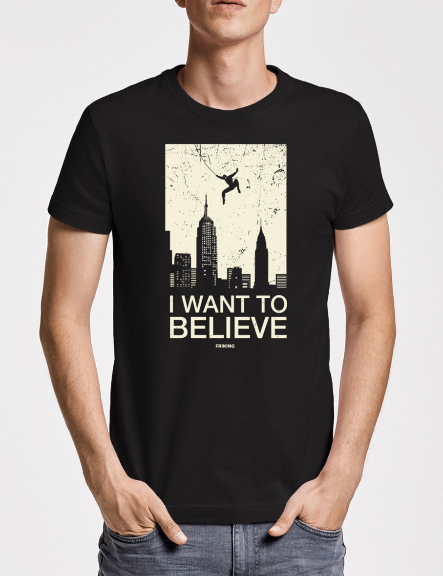 Friking I Want To Believe In Heroes | Camisetas Tallas Grandes