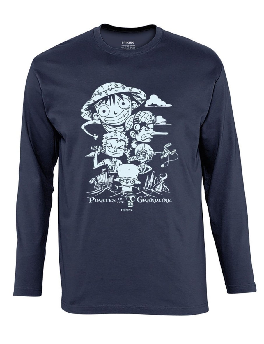 Friking Pirates Of The Grand Line - D 94 | Camisetas Manga Larga Hombre