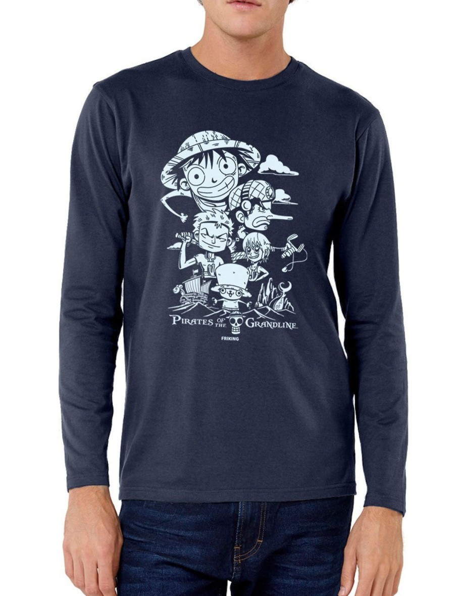 Friking Pirates Of The Grand Line - D 94 | Camisetas Manga Larga Hombre