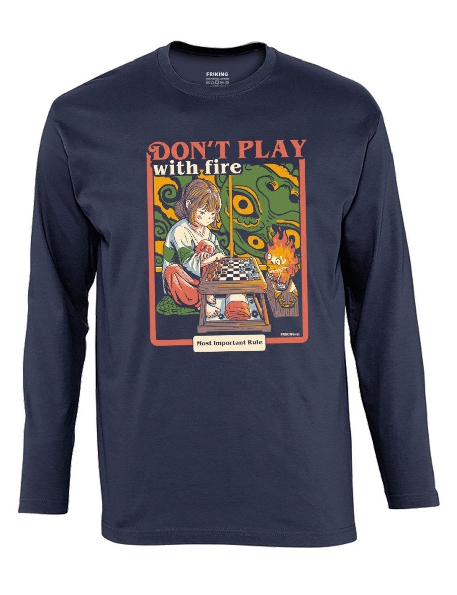 Friking Don´T Play With Fire - 630 | Camisetas Manga Larga Hombre