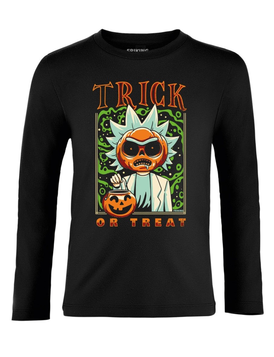 Friking Trick Or Treat - 477 | Camisetas Manga Larga Nino