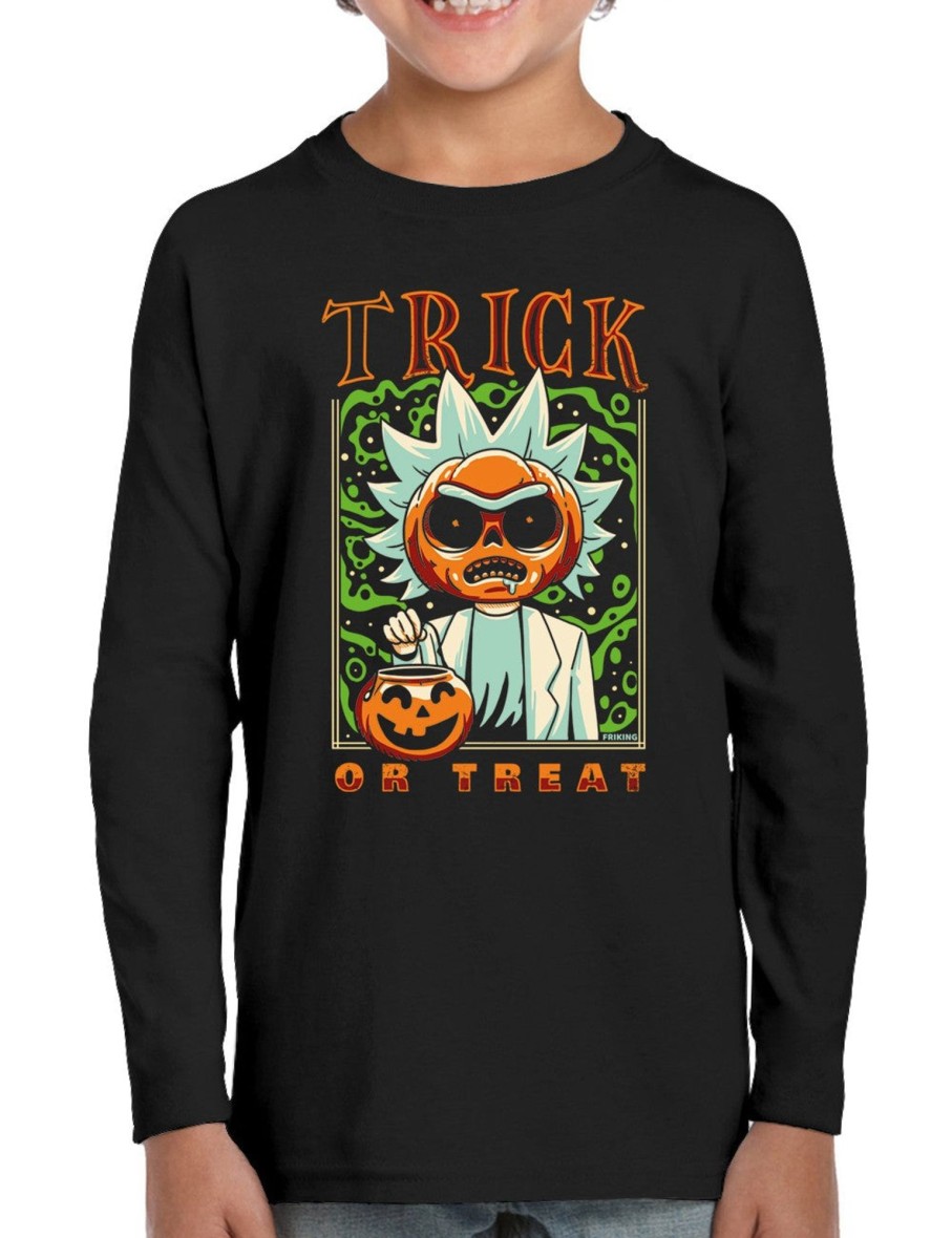 Friking Trick Or Treat - 477 | Camisetas Manga Larga Nino