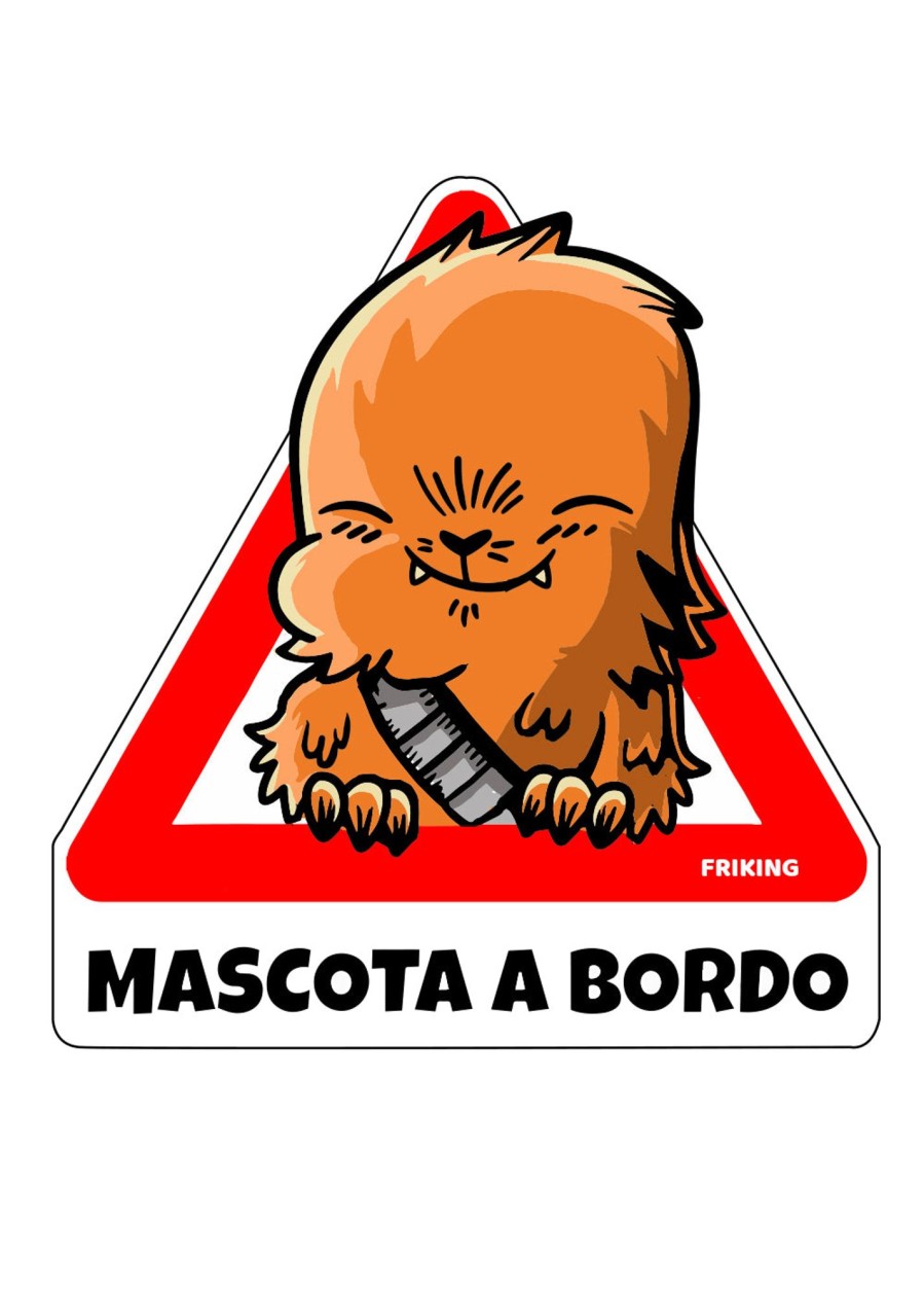 Friking Mascota A Bordo Marron | Vinilos De Coche