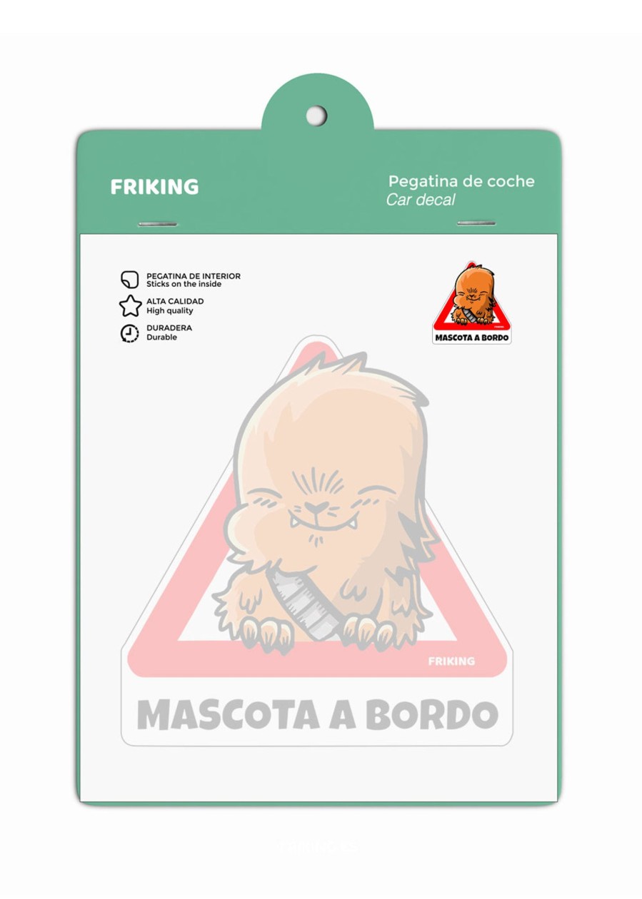 Friking Mascota A Bordo Marron | Vinilos De Coche