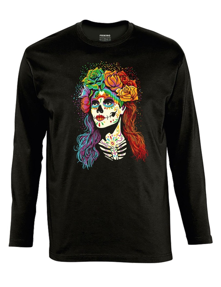 Friking Catrina Rainbow - 686 | Camisetas Manga Larga Hombre