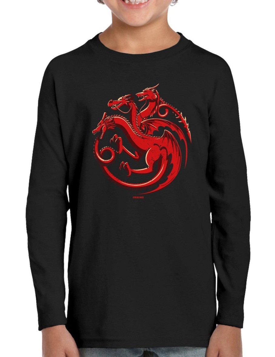 Friking Types Of Dragons - 308 | Camisetas Manga Larga Nino