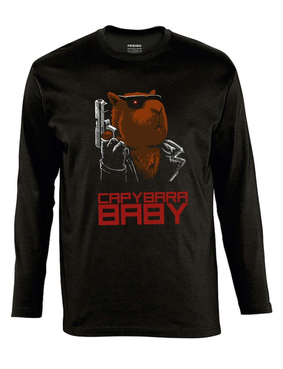 Friking Capybara Baby - 218A | Camisetas Manga Larga Hombre