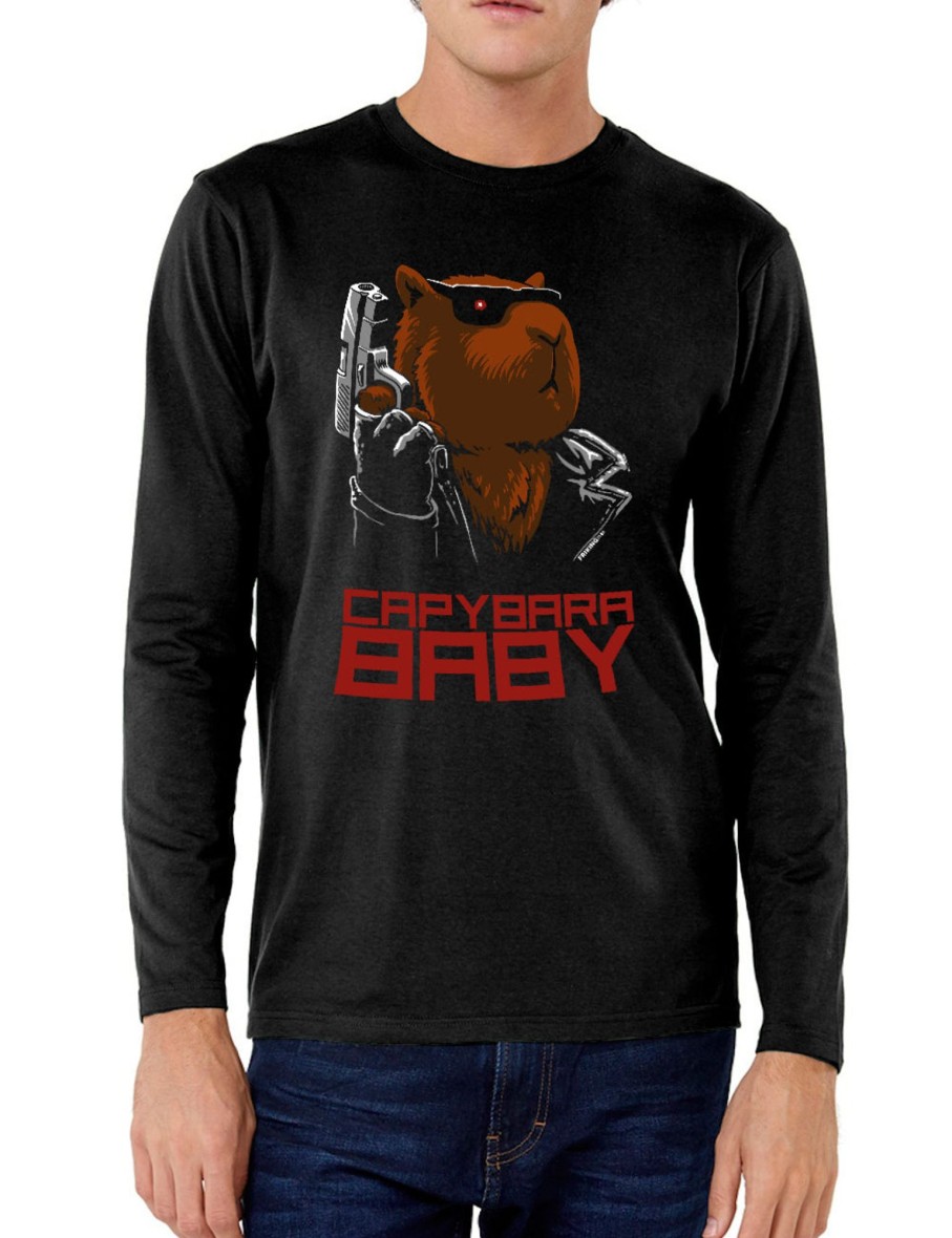 Friking Capybara Baby - 218A | Camisetas Manga Larga Hombre