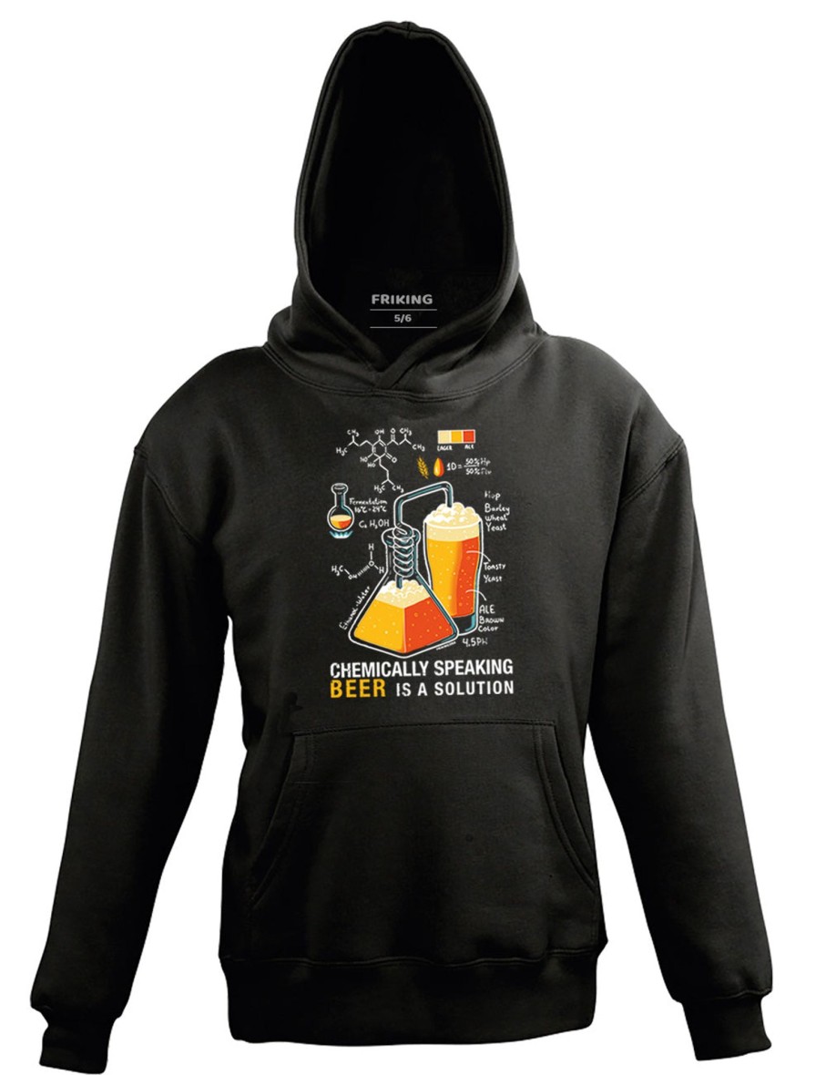 Friking Beer Is A Solution - 306A | Sudaderas Con Capucha Nino