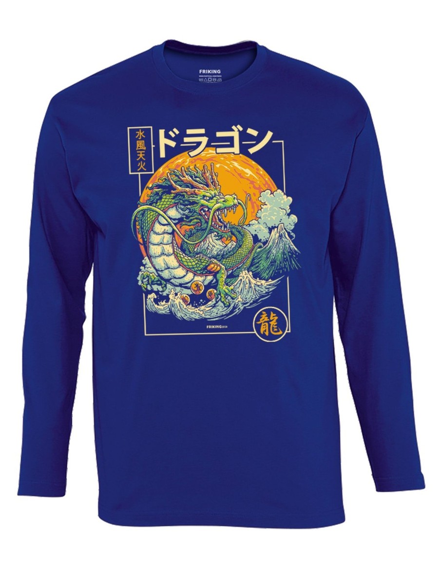 Friking Dragon Sun - 355A | Camisetas Manga Larga Hombre