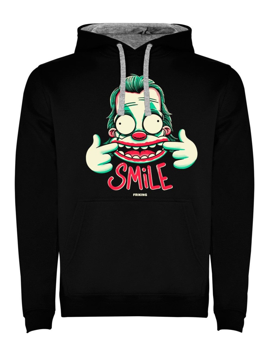 Friking Forced Smile - D 186 | Sudaderas Con Capucha Uni