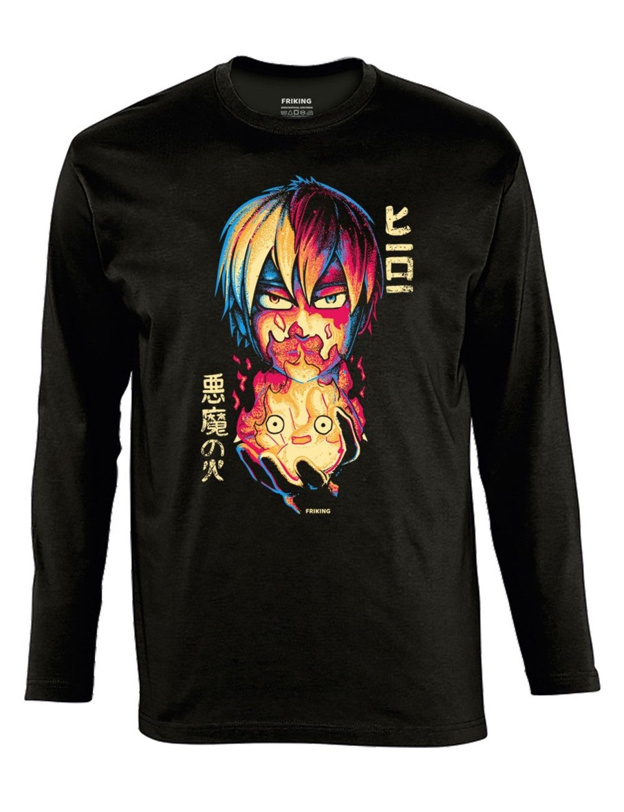 Friking Fire In My Hand - 274 | Camisetas Manga Larga Hombre