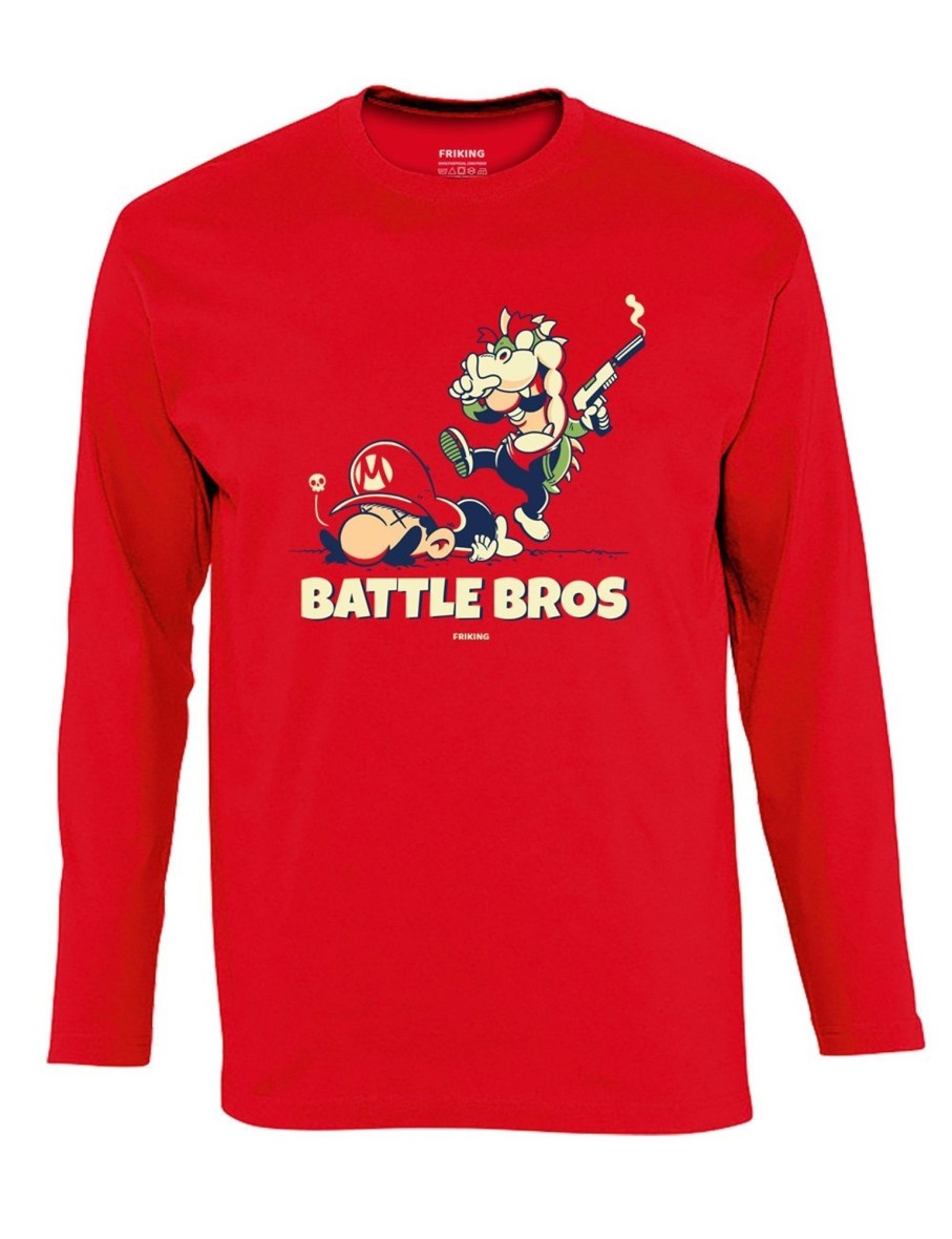 Friking Battle Bros - 199 | Camisetas Manga Larga Hombre